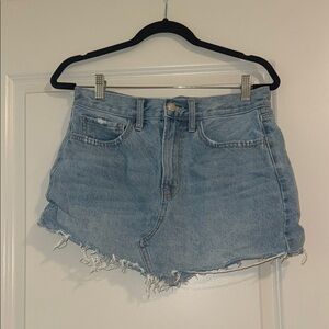 Stylish Frayed Denim Skirt